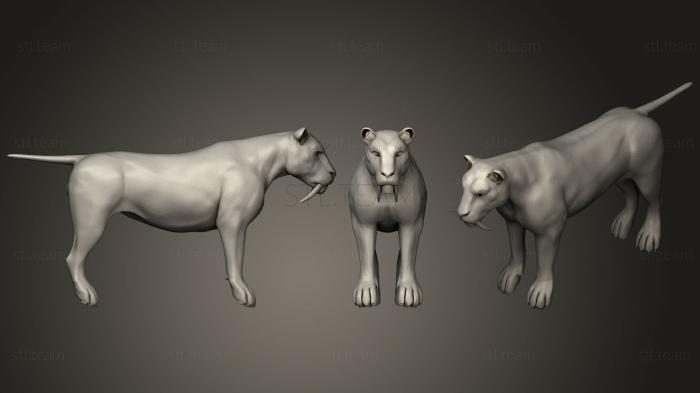Статуэтки животных Sabertooth Gray